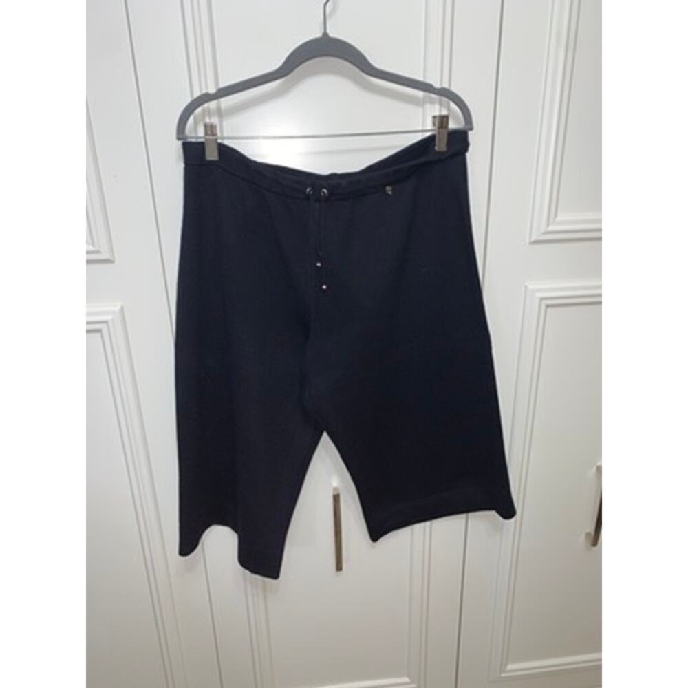 St. John‎ Sport Women's Black Knit Drawstring Capri Pants Size XL Casual